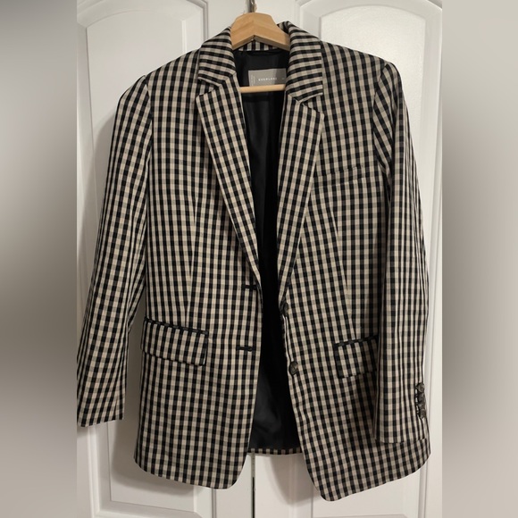 EVERLANE … The '80s Blazar / Size 00/ Excellent Condition/ Brown- Black - Picture 2 of 6